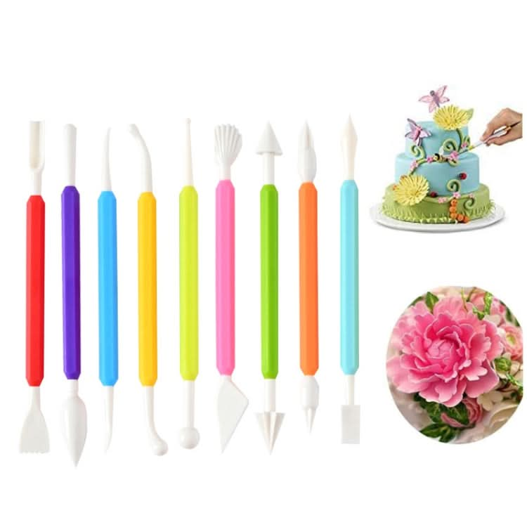 9 In 1 Plastic Fondant Sculpture Pen Tools Pottery Clay Sculpting Modeling Tools-Reluova