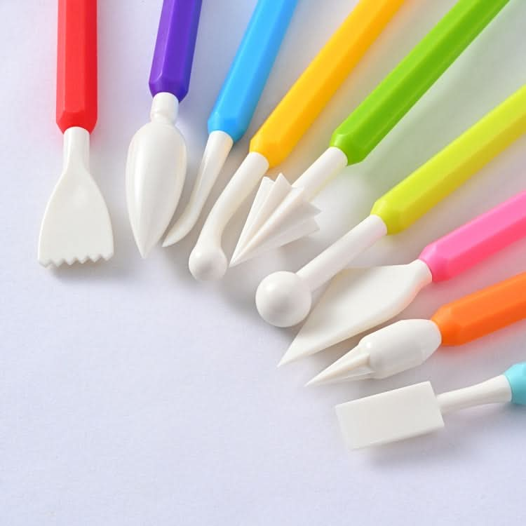 9 In 1 Plastic Fondant Sculpture Pen Tools Pottery Clay Sculpting Modeling Tools-Reluova