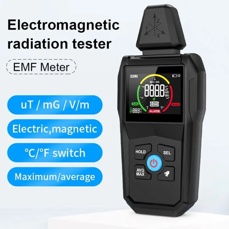 MESTEK  EMF01 Electromagnetic Radiation Detector Highly Sensitive 3-Axis Sensing Probe Reluova