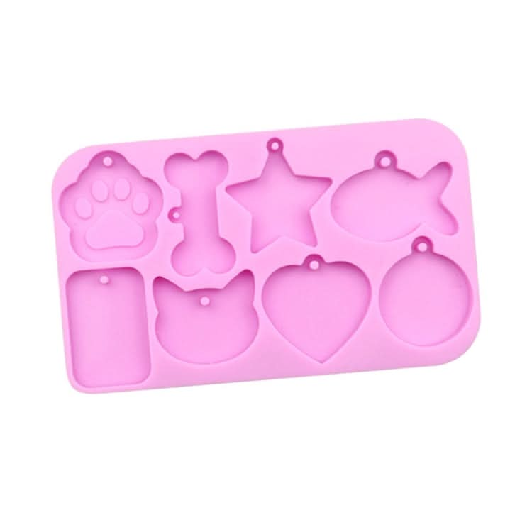 8 Grids Cats Paw Pentagram Love Fish Molds Silicone Drip Mould-Reluova