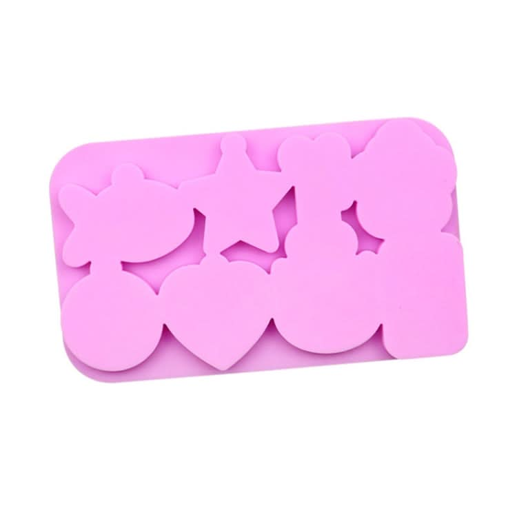 8 Grids Cats Paw Pentagram Love Fish Molds Silicone Drip Mould-Reluova