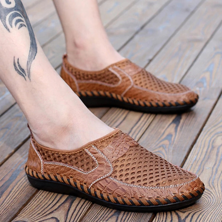 Men Summer Breathable Mesh Shoes Outdoor Non-slip Casual Shoes