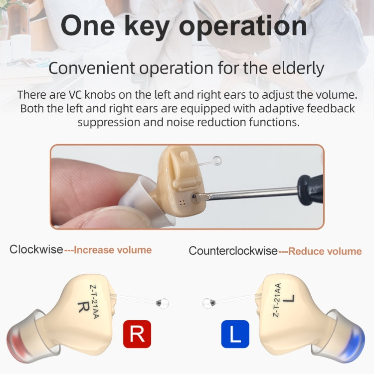 1pair  Invisible In-Ear Hearing Aid Sound Amplifier For The Elderly And Hearing Impaired-Reluova