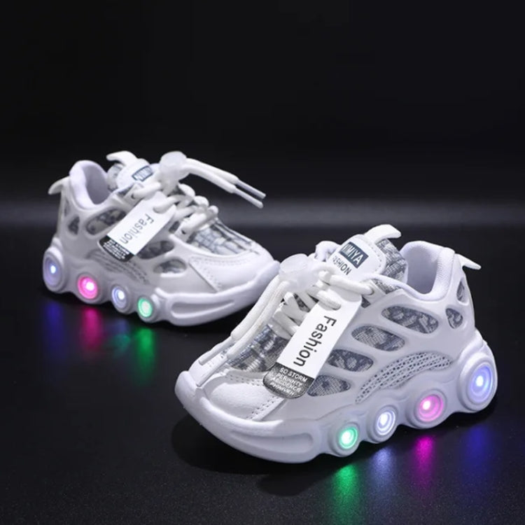 Children LED Light Shoes Webbing Fabric Breathable Luminous Casual Sneakers My Store