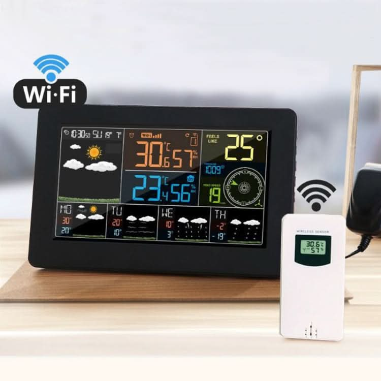 WiFi Color Screen Weather Station Temperature And Humidity Weather Forecast Clock Reluova