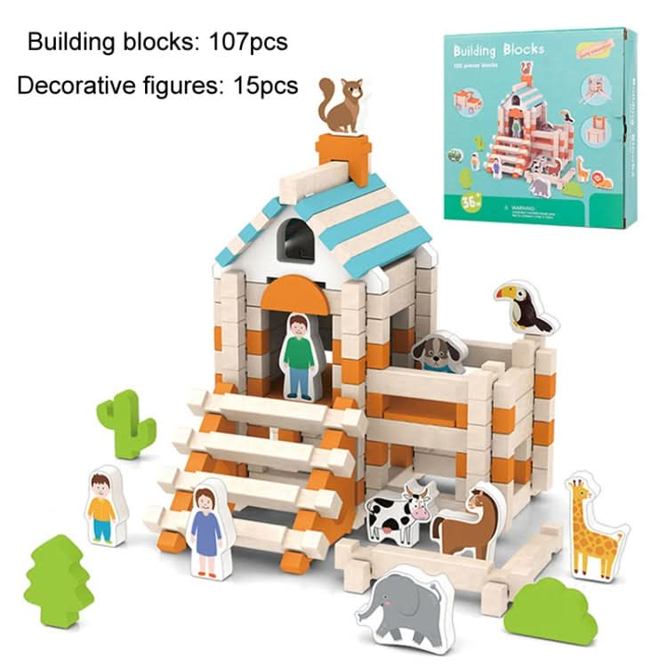 Children Architecture Building Blocks Wooden House Mortise And Tenon Structure Assembled Toy Reluova