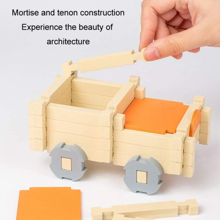 Children Architecture Building Blocks Wooden House Mortise And Tenon Structure Assembled Toy Reluova