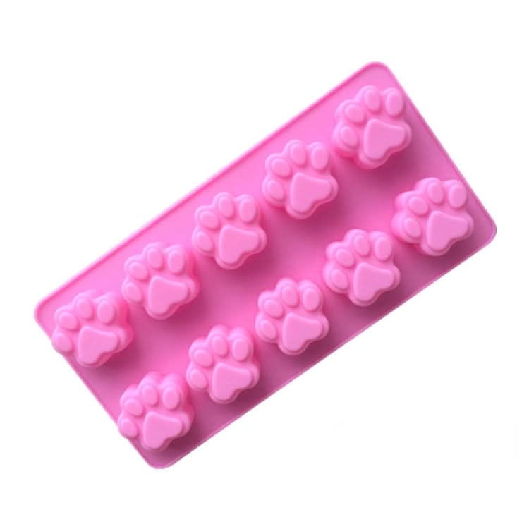 10 Grids Cartoon Kitten Claw Bear Paw Silicone Soap Molds DIY Chocolate Baking Mould