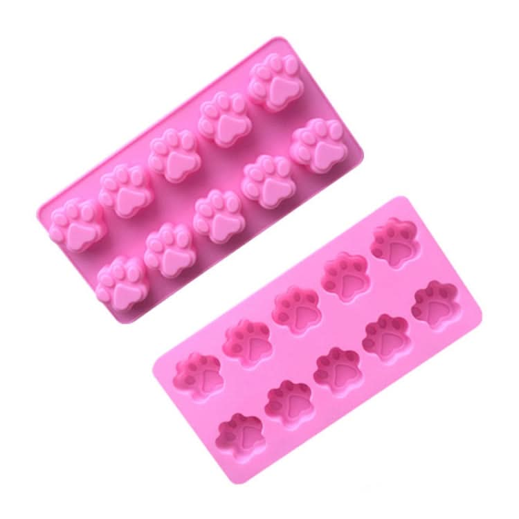 10 Grids Cartoon Kitten Claw Bear Paw Silicone Soap Molds DIY Chocolate Baking Mould