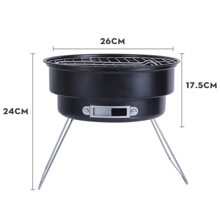 Portable Small Outdoor Folding Round BBQ Grill Wild Camping Cooking Tools Reluova