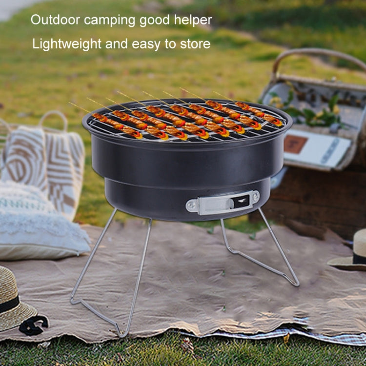 Portable Small Outdoor Folding Round BBQ Grill Wild Camping Cooking Tools Reluova