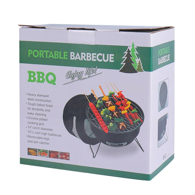 Portable Small Outdoor Folding Round BBQ Grill Wild Camping Cooking Tools Reluova