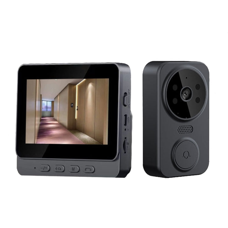 Wireless 2.4G Visual Intercom Doorbell 4.3 inch IPS Screen with Camera Monitor Night Vision