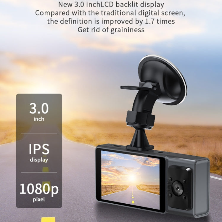 3 Camera Lens 3-inch IPS Screen WiFi Car Dash Cam 1080P Night Vision Dash Camera for Cars-Reluova