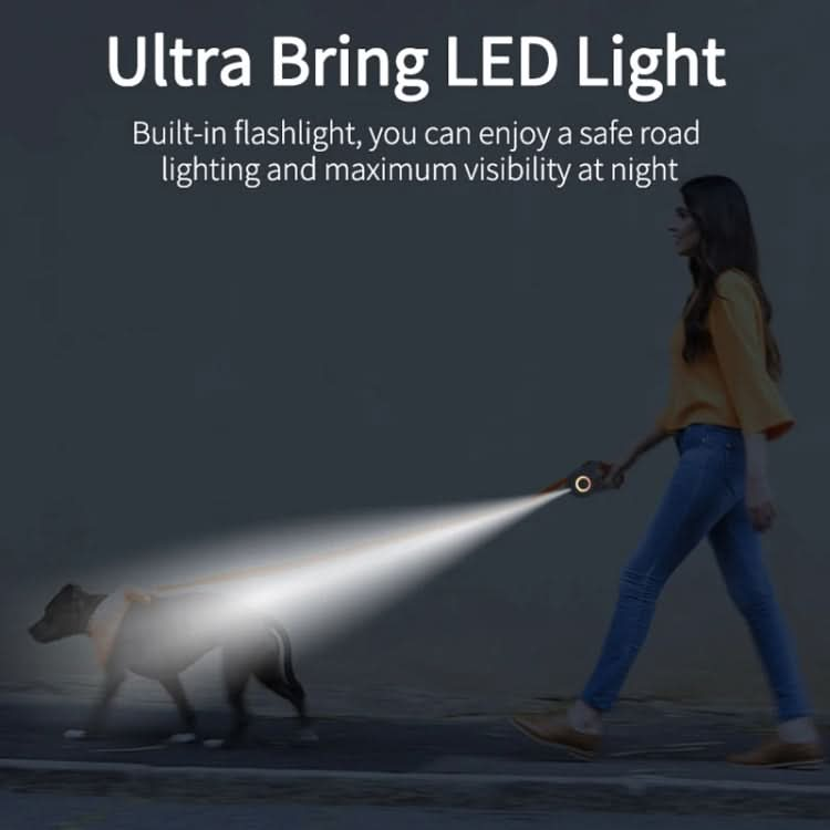 LED Light Luminous Pet Dog Leash Automatic Retractable Dog Walking Leash - Reluova