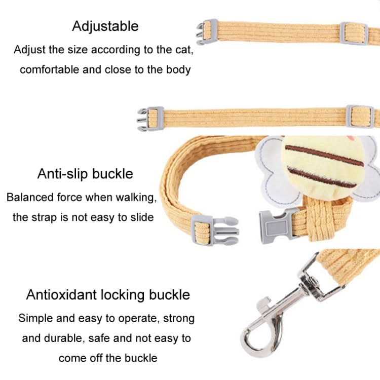 Cats Leash Anti-breakaway Outdoor Adjustable Chest Back Cats Leash - Reluova