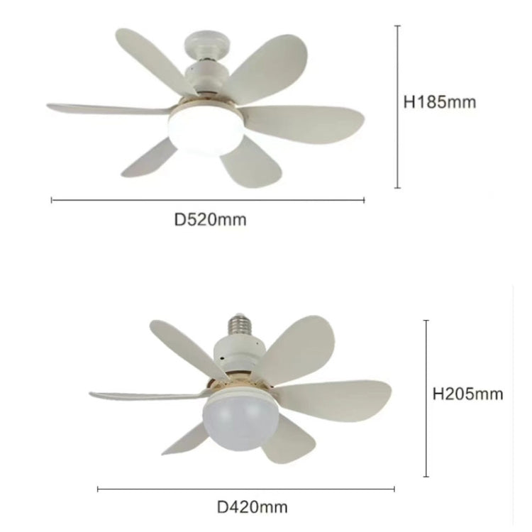 Home Small Fan Light E27 Snail Mouth Suspension Fan Lamp Reluova