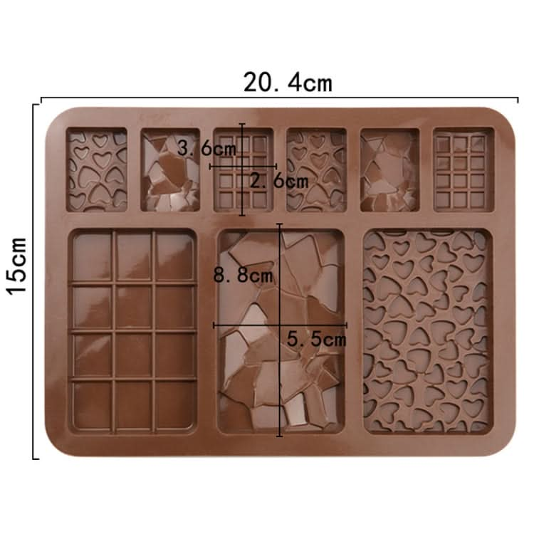 9 Grids Silicone Baking Chocolate Mold Cake DIY Fondant Mould-Reluova