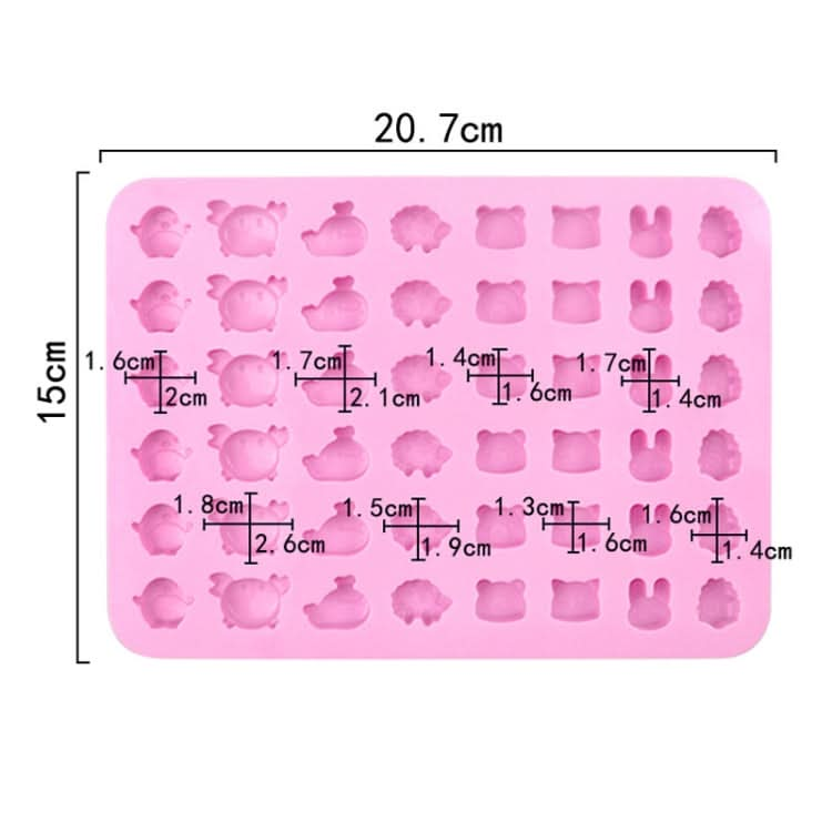 48 Grids Cute Animal Fondant Molds DIY Fire Paint Wax Mould-Reluova