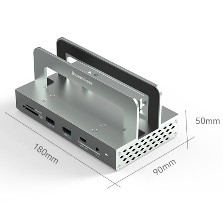 Blueendless 4K/60Hz Type-C Laptop Vertical Stand HUB Docking Station