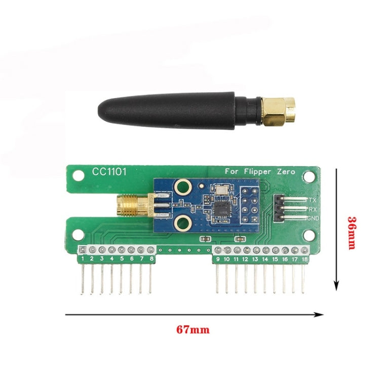 For Flipper Zero CC1101 433MHz External SubGhz Module Reluova