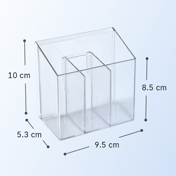 3-Compartment Clear Plastic Organizers Wall-Mounted Cosmetic Storage Box-Reluova