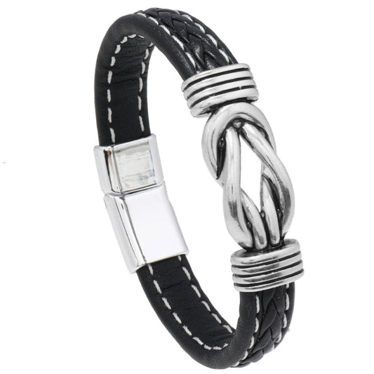 Simple Alloy Magnetic Clasp Leather Bracelet Personalized Braided Bracelet My Store