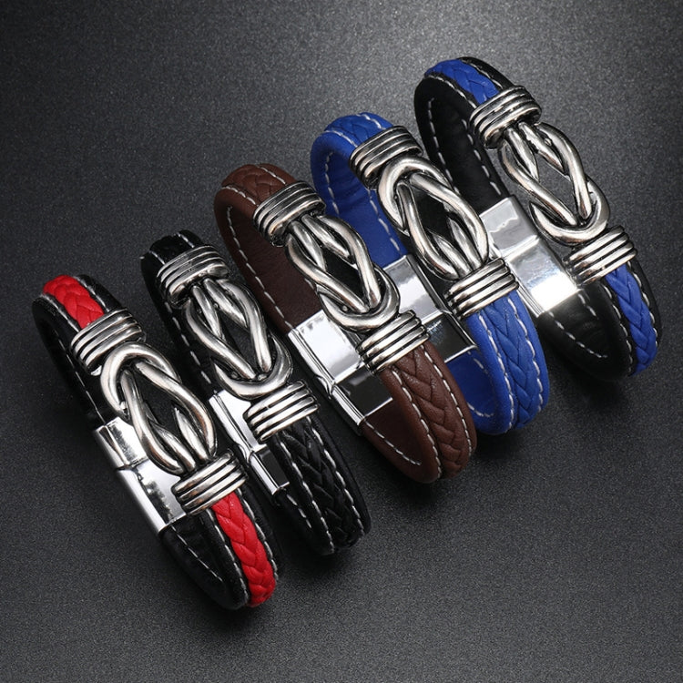 Simple Alloy Magnetic Clasp Leather Bracelet Personalized Braided Bracelet My Store