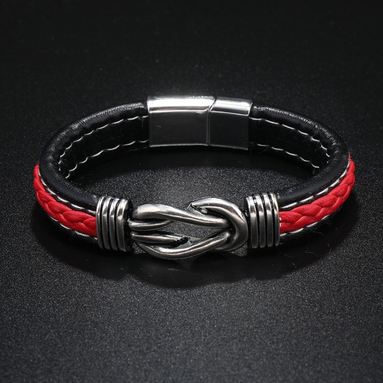 Simple Alloy Magnetic Clasp Leather Bracelet Personalized Braided Bracelet My Store