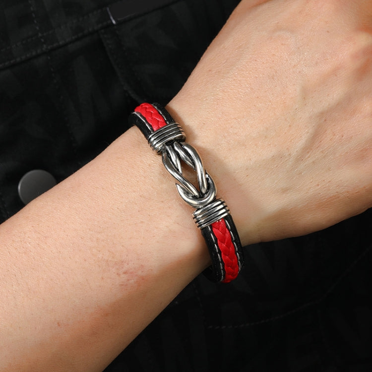 Simple Alloy Magnetic Clasp Leather Bracelet Personalized Braided Bracelet My Store