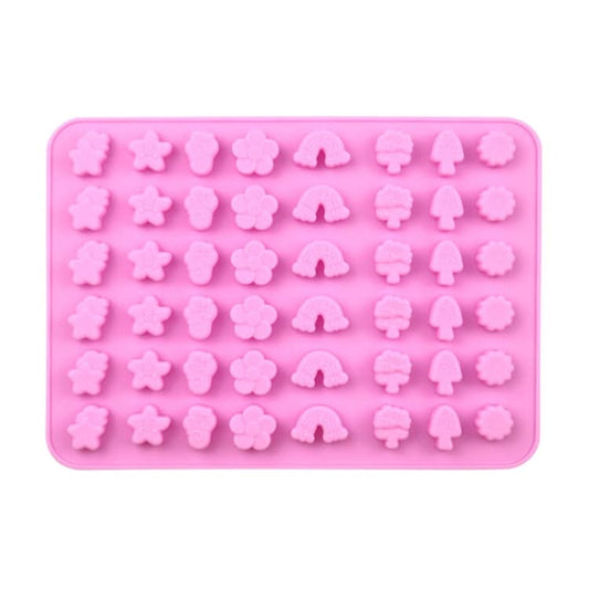 48 Grids Nature Objects Silicone Fondant Mold Mini Fire Paint Wax Standing Mould-Reluova