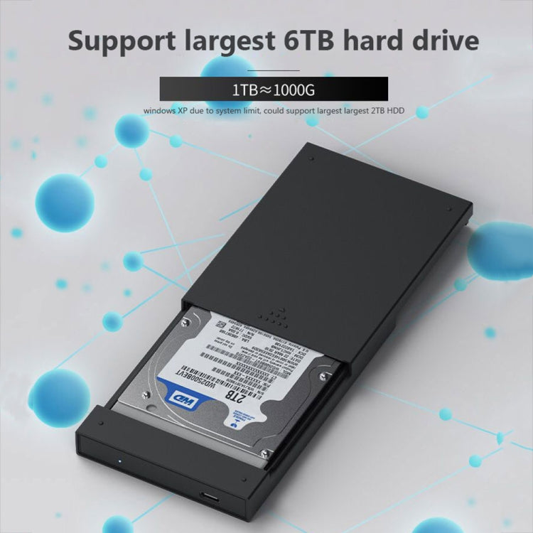 Blueendless MR23S 2.5-inch SATA Mobile Hard Disk Enclosure Tool-free Laptop External SSD