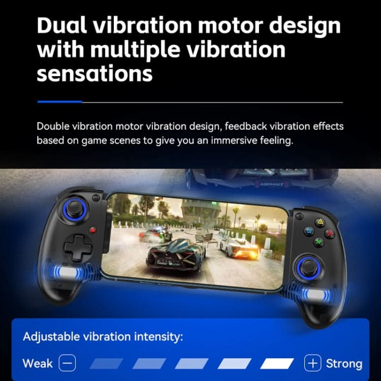 BSP-D10S Wireless Stretch Game Controller With Heat Dissipation Fan for Switch / Android / IOS / PC / PS3 / PS4