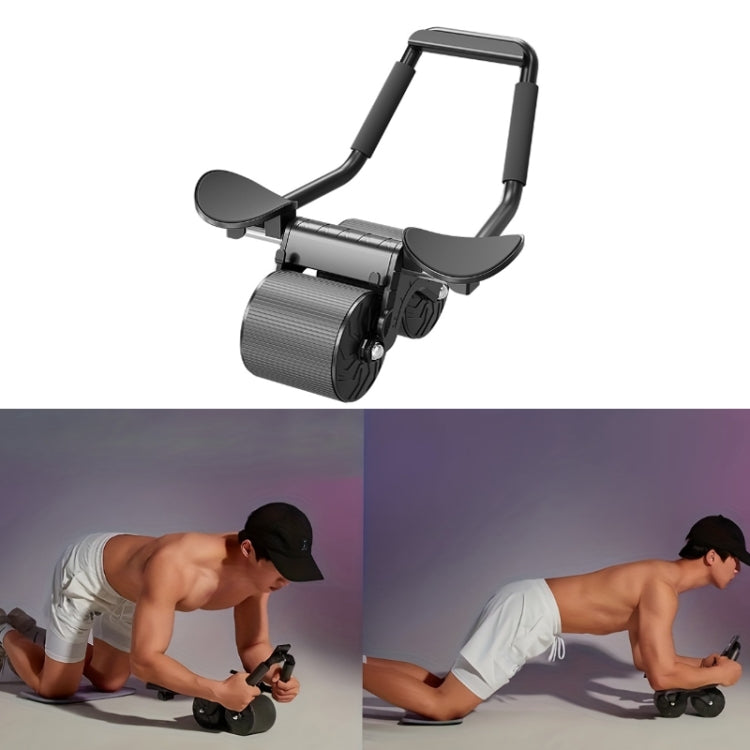 Automatic Rebound Abdominal Roller With Elbow Support & Mobile Phone Bracket