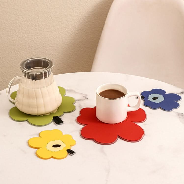 2pcs / Set Household Leaf Heat Insulation Mat Kitchen High Temperature Resistant Baking Placemats-Reluova