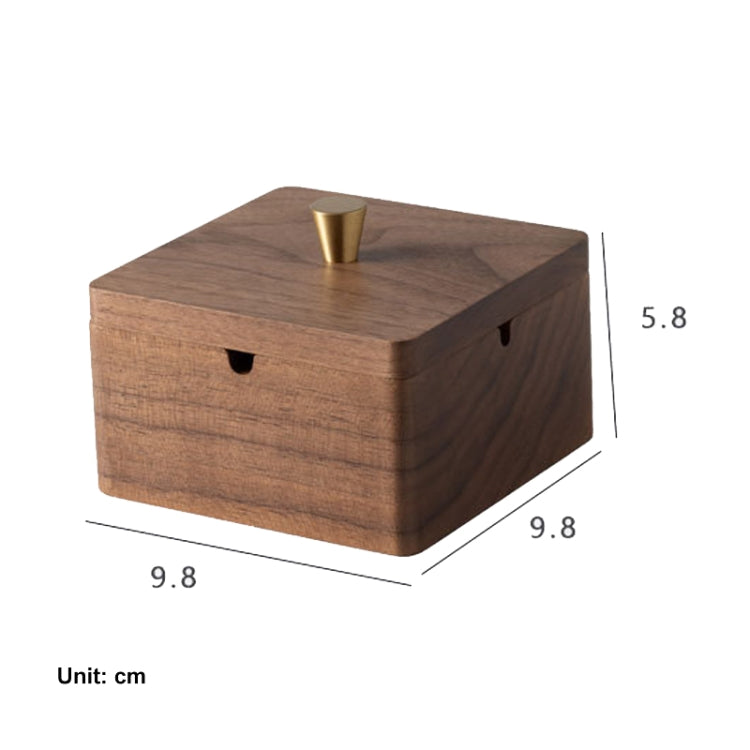 Walnut Ashtray Solid Wood With Lid Ashes Holder for Smokers