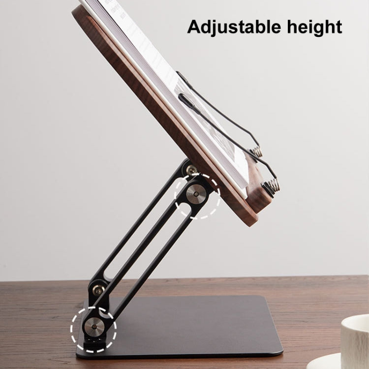 Walnut Book Reading Stand Height Adjustable Desktop Holder for Laptop,Recipe,Textbook My Store