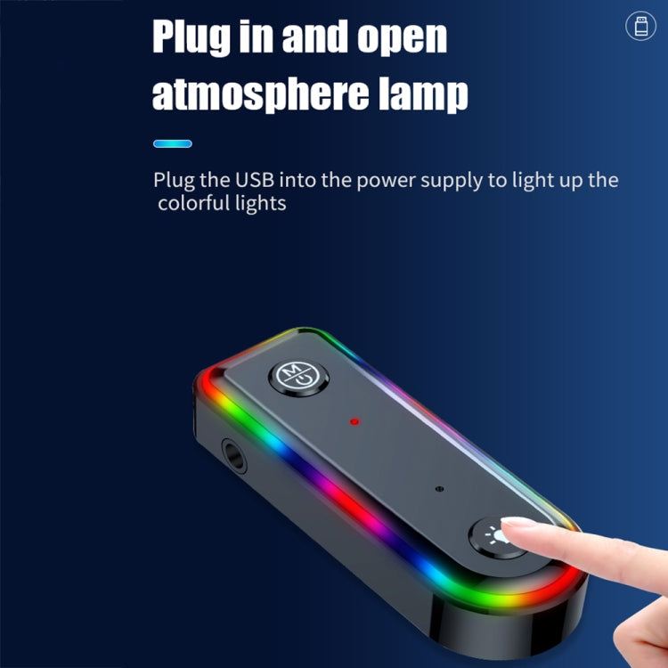 Q3 2-in-1 RGB Light Bluetooth Audio Receiver Launcher Car Audio Adapter ÎҵÄÉ̵ê