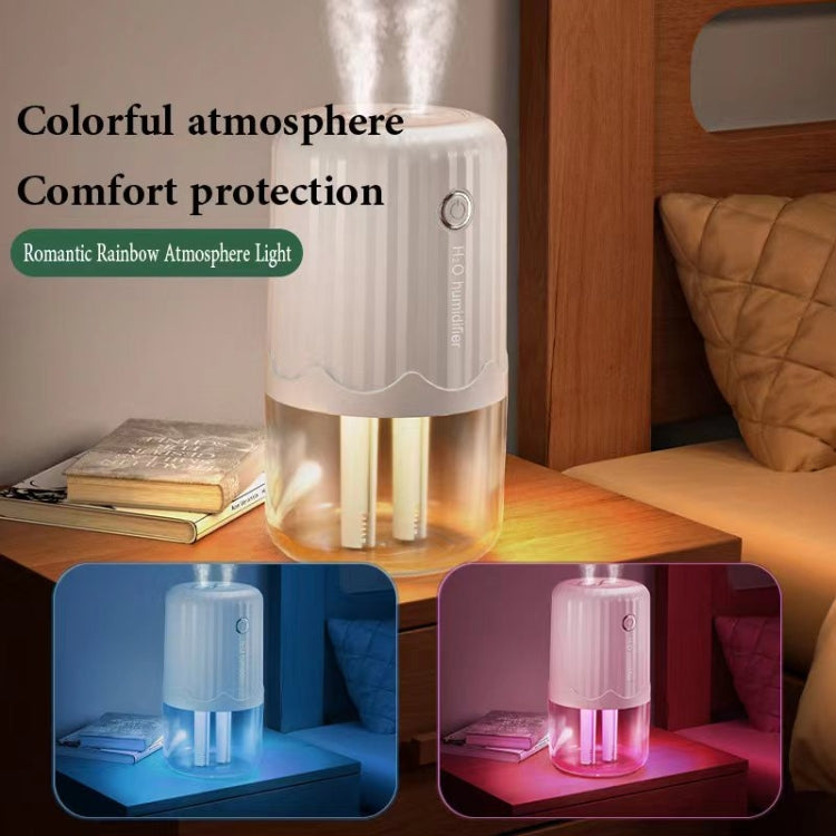 T06 Large-Capacity Atmosphere Night Light Household Dual Spray Air Humidifier