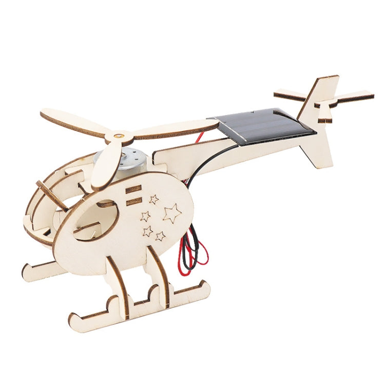 DIY Solar Helicopter Technology Small Production Children Wooden Assembled Aircraft Model My Store