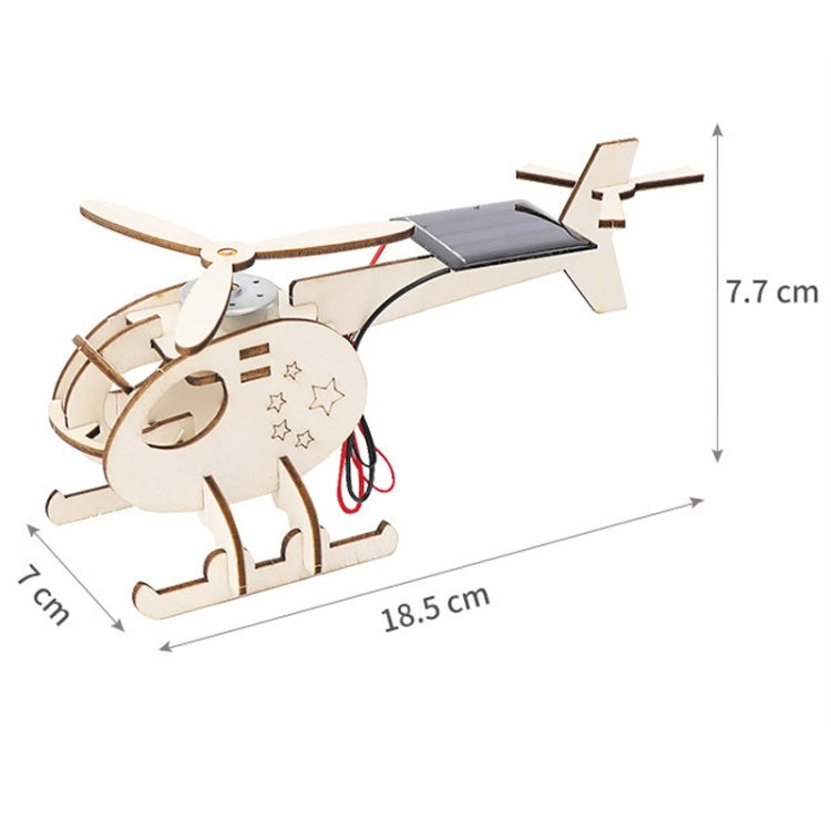 DIY Solar Helicopter Technology Small Production Children Wooden Assembled Aircraft Model My Store