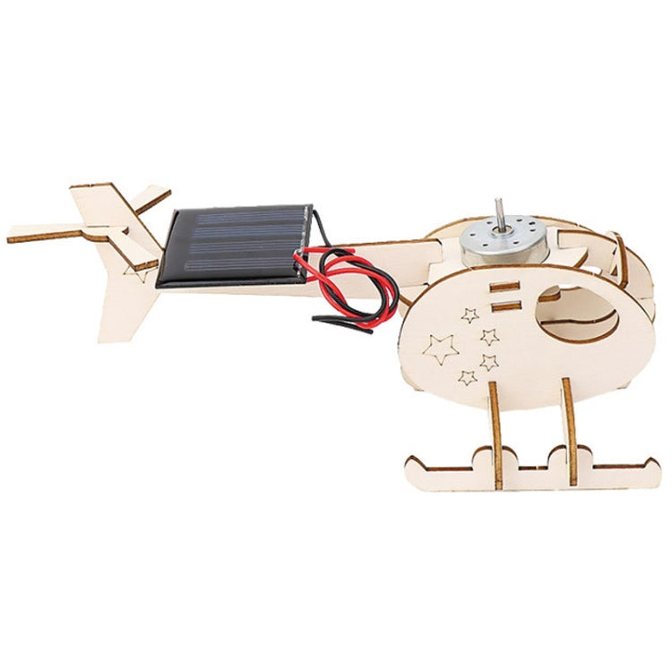 DIY Solar Helicopter Technology Small Production Children Wooden Assembled Aircraft Model My Store