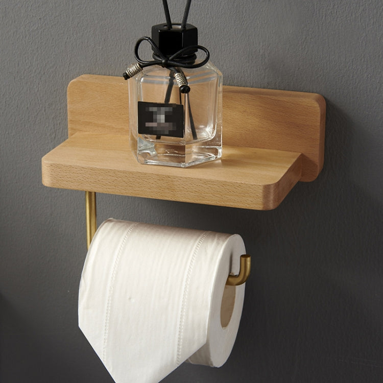 Wall-Mounted Paper Towel Rack Bathroom Shelf Roll Tissue Holder