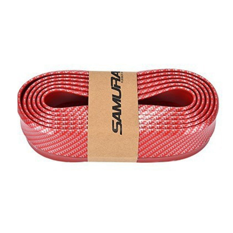 SAMURAI 2.5m Carbon Fiber Car Front Lip Anti-Collision Bumper Modification Strip Supplies