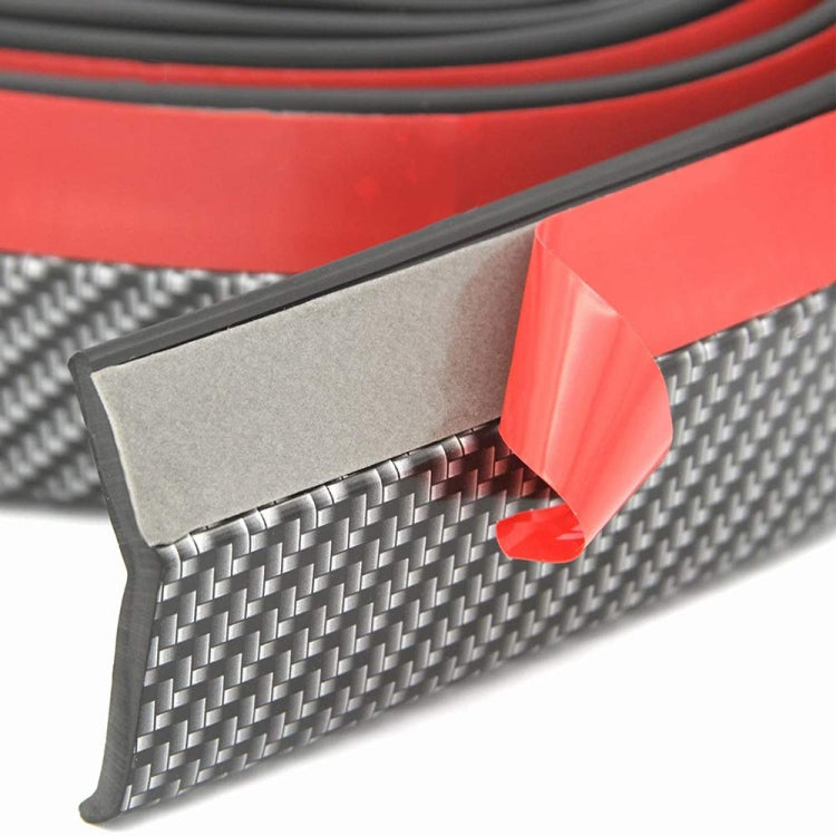 SAMURAI 2.5m Carbon Fiber Car Front Lip Anti-Collision Bumper Modification Strip Supplies