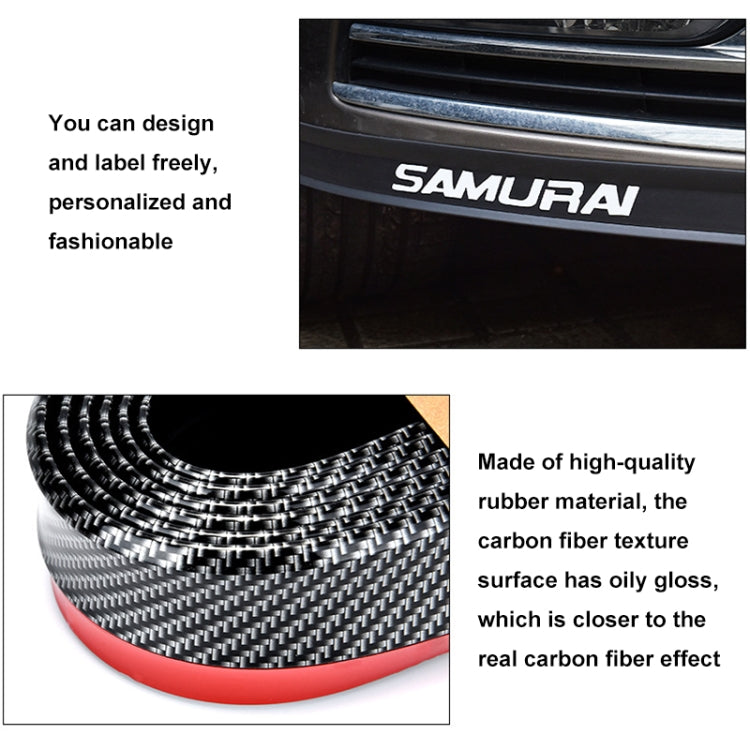 SAMURAI 2.5m Carbon Fiber Car Front Lip Anti-Collision Bumper Modification Strip Supplies ÎҵÄÉ̵ê