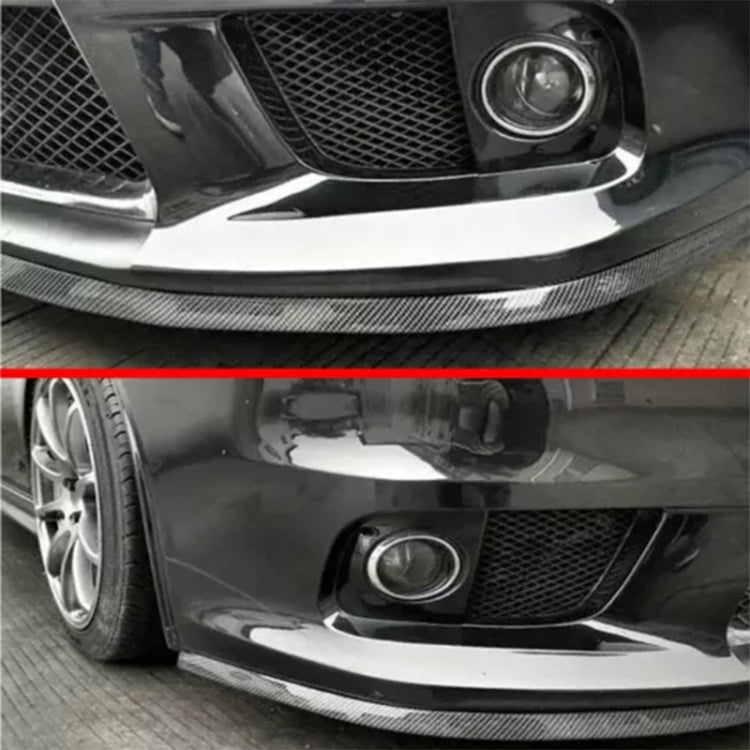 SAMURAI 2.5m Carbon Fiber Car Front Lip Anti-Collision Bumper Modification Strip Supplies