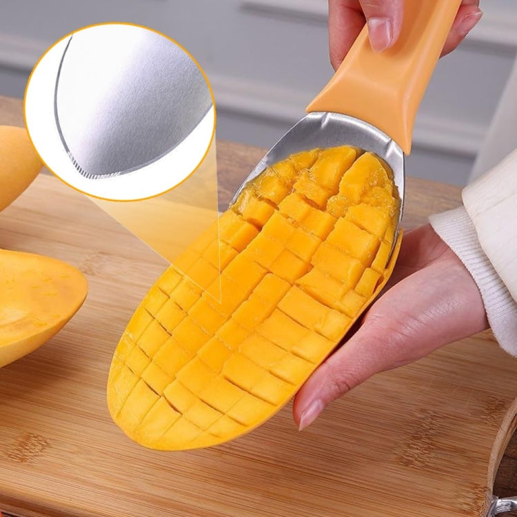 Mango Slicing and Dicing Tool Multifunctional Stainless Steel Fruit Peel Separator