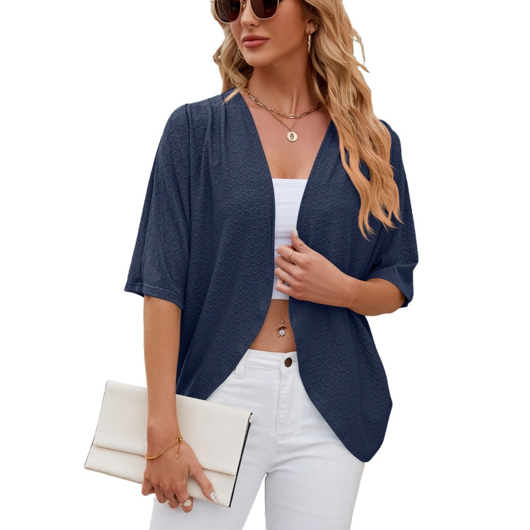 Women Spring Summer Solid Color Half-Sleeve Cardigan Knitwear Air Conditioning Outerwear My Store