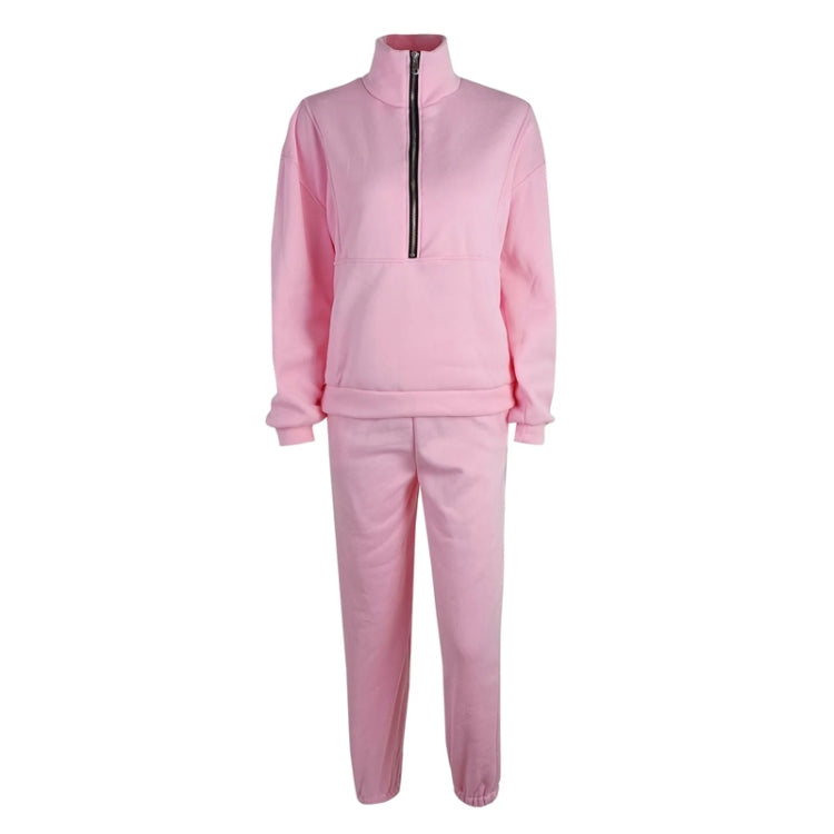 Ladies Spring And Autumn Casual Sports Street Fleece Sweatshirt Set